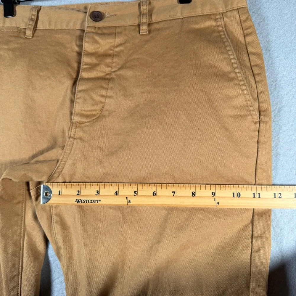 Katin Mens Tobacco Brown Chino Pants Straight Leg Cotton Stretch Size 33